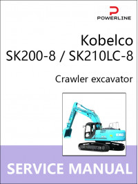 Kobelco SK200-8 / SK210LC-8, руководство по ремонту и эксплуатации экскаватора в электронном виде (на английском языке)