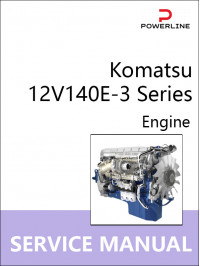 Двигатели Komatsu 12V140E-3 Series, руководство по ремонту в электронном виде (на английском языке)