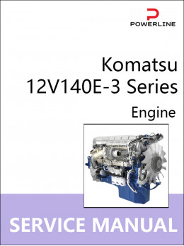 Двигатели Komatsu 12V140E-3 Series, руководство по ремонту в электронном виде (на английском языке)