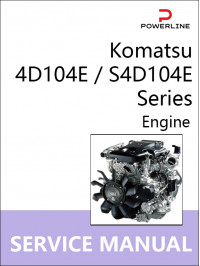 Двигатели Komatsu 4D104E / S4D104E Series, руководство по ремонту в электронном виде (на английском языке)