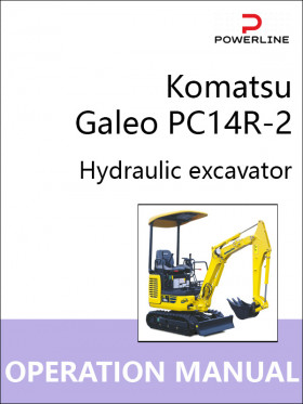 Книга по эксплуатации и техническому обслуживанию экскаватора Komatsu Galeo PC14R-2 в формате PDF (на английском языке)