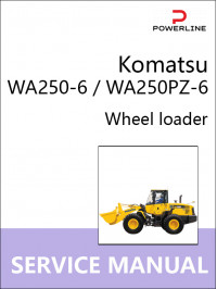 Komatsu WA250-6 / WA250PZ-6, руководство по ремонту и эксплуатации погрузчика в электронном виде (на английском языке)