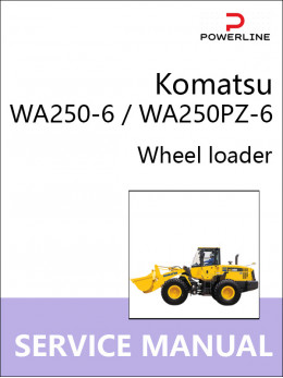 Komatsu WA250-6 / WA250PZ-6, руководство по ремонту и эксплуатации погрузчика в электронном виде (на английском языке)