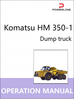 Komatsu HM 350-1 dump truck, operation and maintenance e-manual