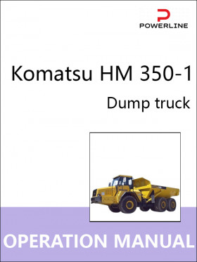 Komatsu HM 350-1 dump truck, operation and maintenance e-manual