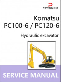 Komatsu PC100-6 / PC120-6, руководство по ремонту и эксплуатации экскаватора в электронном виде (на английском языке)