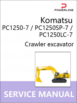 Komatsu PC1250-7 / PC1250SP-7 / PC1250LC-7, руководство по ремонту и эксплуатации экскаватора в электронном виде (на английском языке)