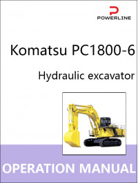 Komatsu PC1800-6, инструкция по эксплуатации и техническому обслуживанию экскаватора в электронном виде (на английском языке)