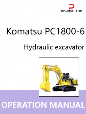 Книга по эксплуатации и техническому обслуживанию экскаватора Komatsu PC1800-6 в формате PDF (на английском языке)