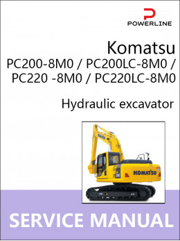Komatsu PC200-8M0 / PC200LC-8M0 / PC220 -8M0 / PC220LC-8M0, руководство по ремонту и эксплуатации экскаватора в электронном виде (на английском языке)