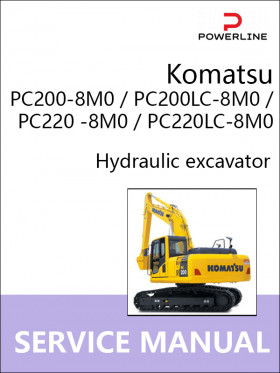 Книга по ремонту экскаватора Komatsu PC200-8M0 / PC200LC-8M0 / PC220 -8M0 / PC220LC-8M0 в формате PDF (на английском языке)