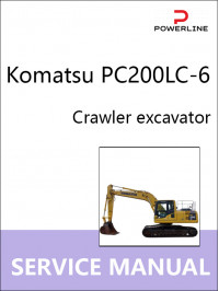 Komatsu PC200LC-6, руководство по ремонту и эксплуатации экскаватора в электронном виде (на английском языке)