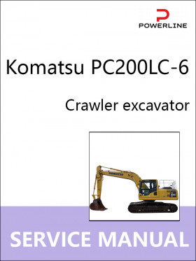 Книга по ремонту экскаватора Komatsu PC200LC-6 в формате PDF (на английском языке)