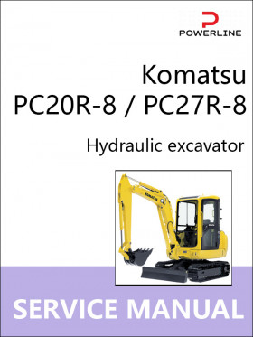Книга по ремонту экскаватора Komatsu PC20R-8 / PC27R-8 в формате PDF (на английском языке)