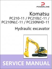 Komatsu PC210-11 / PC210LC-11 / PC210NLC-11 / PC230NHD-11, руководство по ремонту и эксплуатации экскаватора в электронном виде (на английском языке)