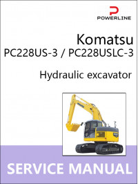 Komatsu PC228US-3 / PC228USLC-3, руководство по ремонту и эксплуатации экскаватора в электронном виде (на английском языке)