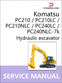 Komatsu PC210 / PC210LC / PC210NLC / PC240LC / PC240NLC-7k, руководство по ремонту и эксплуатации экскаватора в электронном виде (на английском языке)