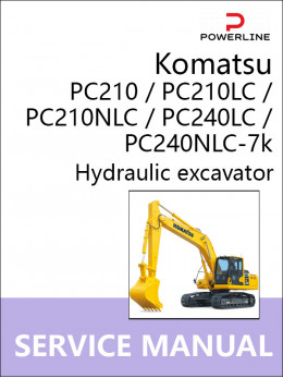 Komatsu PC210 / PC210LC / PC210NLC / PC240LC / PC240NLC-7k, руководство по ремонту и эксплуатации экскаватора в электронном виде (на английском языке)