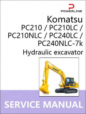 Книга по ремонту экскаватора Komatsu PC210 / PC210LC / PC210NLC / PC240LC / PC240NLC-7k в формате PDF (на английском языке)
