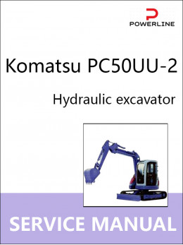 Komatsu PC50UU-2, руководство по ремонту и эксплуатации экскаватора в электронном виде (на английском языке)