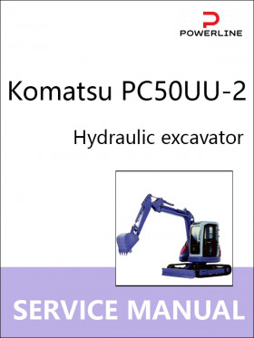 Книга по ремонту экскаватора Komatsu PC50UU-2 в формате PDF (на английском языке)