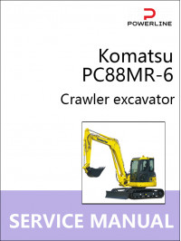 Komatsu PC88MR-6, руководство по ремонту и эксплуатации экскаватора в электронном виде (на английском языке)