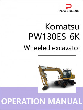 Книга по эксплуатации и техническому обслуживанию экскаватора Komatsu PW130ES-6K в формате PDF (на английском языке)