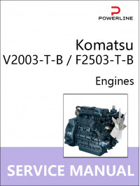 Двигатели Komatsu V2003-T-B / F2503-T-B, руководство по ремонту в электронном виде (на английском языке)
