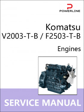 Книга по ремонту двигателей Komatsu V2003-T-B / F2503-T-B в формате PDF (на английском языке)