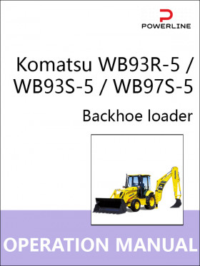 Книга по эксплуатации и техническому обслуживанию экскаватора-погрузчика Komatsu WB93R-5 / WB93S-5 / WB97S-5 в формате PDF (на английском языке)