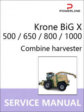 Книга по ремонту комбайна Krone BiG X 500 / 650 / 800 / 1000 в формате PDF (на английском языке)