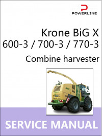 Krone BiG X 600-3 / 700-3 / 770-3, руководство по ремонту и эксплуатации комбайна в электронном виде (на английском языке)