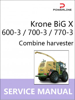 Krone BiG X 600-3 / 700-3 / 770-3, руководство по ремонту и эксплуатации комбайна в электронном виде (на английском языке)