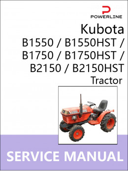 Kubota B1550 / B1550HST / B1750 / B1750HST / B2150 / B2150HST, руководство по ремонту и эксплуатации трактора в электронном виде (на английском языке)