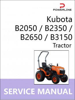 Kubota B2050 / B2350 / B2650 / B3150, руководство по ремонту и эксплуатации трактора в электронном виде (на английском языке)