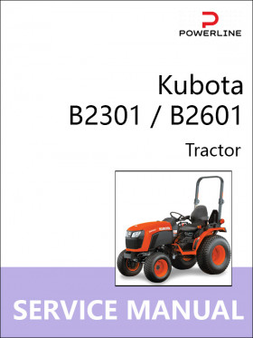 Книга по ремонту трактора Kubota B2301 / B2601 в формате PDF (на английском языке)