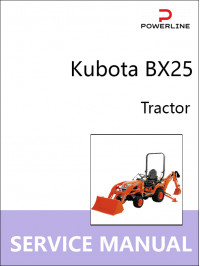Kubota BX25, руководство по ремонту и эксплуатации трактора в электронном виде (на английском языке)