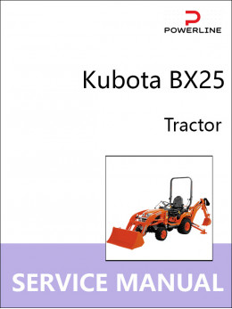 Kubota BX25, руководство по ремонту и эксплуатации трактора в электронном виде (на английском языке)
