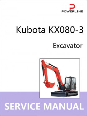 Книга по ремонту экскаватора Kubota KX080-3 в формате PDF (на английском языке)