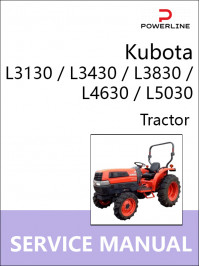 Kubota L3130 / L3430 / L3830 / L4630 / L5030, руководство по ремонту и эксплуатации трактора в электронном виде (на английском языке)