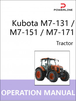 Kubota M7-131 / M7-151 / M7-171, инструкция по эксплуатации и техническому обслуживанию трактора в электронном виде (на английском языке)