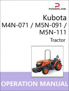 Книга по эксплуатации и техническому обслуживанию трактора Kubota M4N-071 / M5N-091 / M5N-111 в формате PDF (на английском языке)