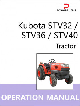 Книга по эксплуатации и техническому обслуживанию трактора Kubota STV32 / STV36 / STV40 в формате PDF (на английском языке)