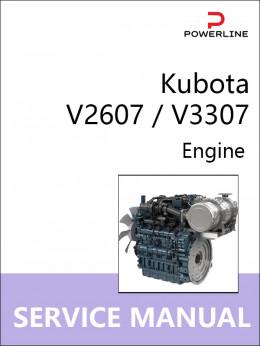 Kubota V2607 / V3307, керівництво з ремонту двигуна у форматі PDF (англійською мовою)