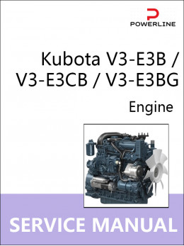 Kubota V3-E3B / V3-E3CB / V3-E3BG, руководство по ремонту двигателя в электронном виде (на английском языке)