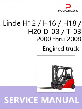 Книга по эксплуатации и техобслуживанию погрузчика Linde H12 / H16 / H18 / H20 D-03 / T-03 с 2000 по 2008 год в формате PDF (на английском языке) Книга по эксплуатации и техобслуживанию погрузчика Linde H12 / H16 / H18 / H20 D-03 / T-03 с 2000 по 2008 год в формате PDF (на английском языке)