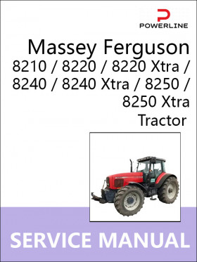 Книга по ремонту трактора Massey Ferguson 8210 / 8220 / 8220 Xtra / 8240 / 8240 Xtra / 8250 / 8250 Xtra в формате PDF (на английском языке)