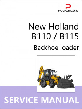 Книга по ремонту экскаватора-погрузчика New Holland B110 / B115 в формате PDF (на английском языке)