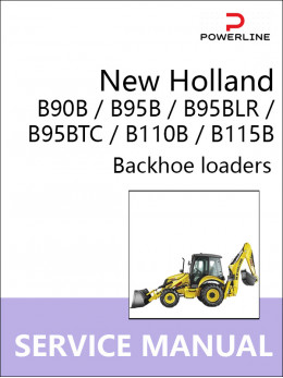 New Holland B90B / B95B / B95BLR / B95BTC / B110B / B115B, руководство по ремонту и эксплуатации экскаватора-погрузчика в электронном виде (на английском языке)