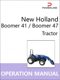New Holland Boomer 41 / Boomer 47, инструкция по эксплуатации и техническому обслуживанию трактора в электронном виде (на английском языке)